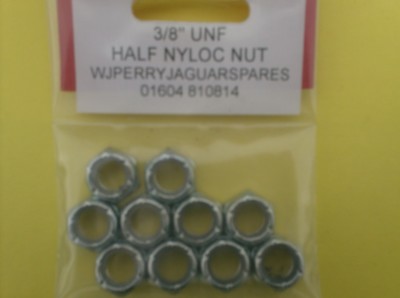 3/8 ZOLL UNF EXTRA DÜNNE NYLOC MUTTERN X 10