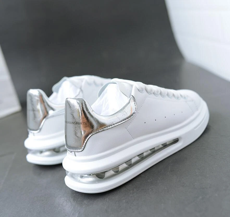 Aria Bianche Scarpe Fondo spesso da Sneakers Scarpe Sportive da Corsa Uomo Donna - Immagine 2 di 4