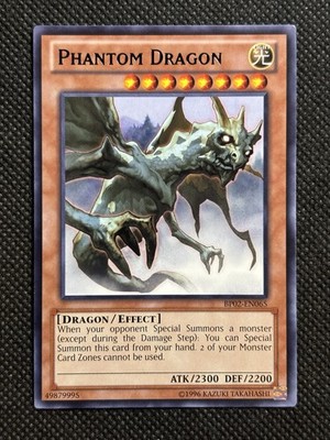 YuGiOh! - Phantom Dragon BP02-EN065 Black Rare Unlimited Edition Near Mint