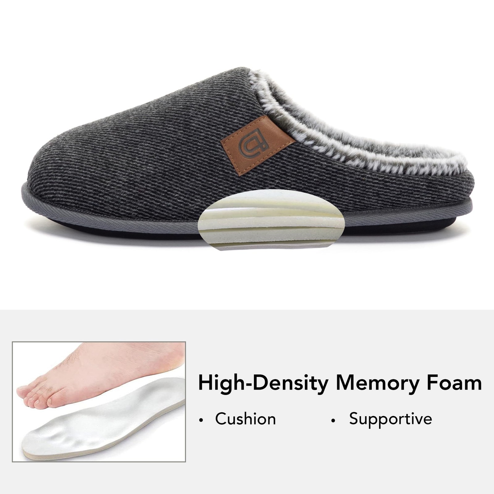 SAOLA Pantofole Casual per Uomo Pantofole Slip On Uomo con Memory Foam e Gomma Sol...