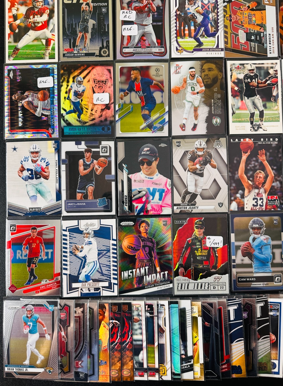 HUGE Sports CARD LOT! Jersey AUTO RC, SP, PRIZM Victor Wembanyama, Josh Allen! view 5