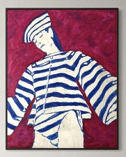 Daniel Pultorak The Sailoress 2025 Kunst signiert gerahmt Öl Abstrakt Malerei