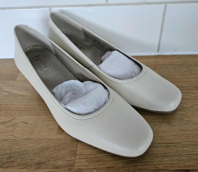 Hotter Enchant Pumps Gr. UK 4 EUR 37 weiches beige Leder bequem neu verpackt