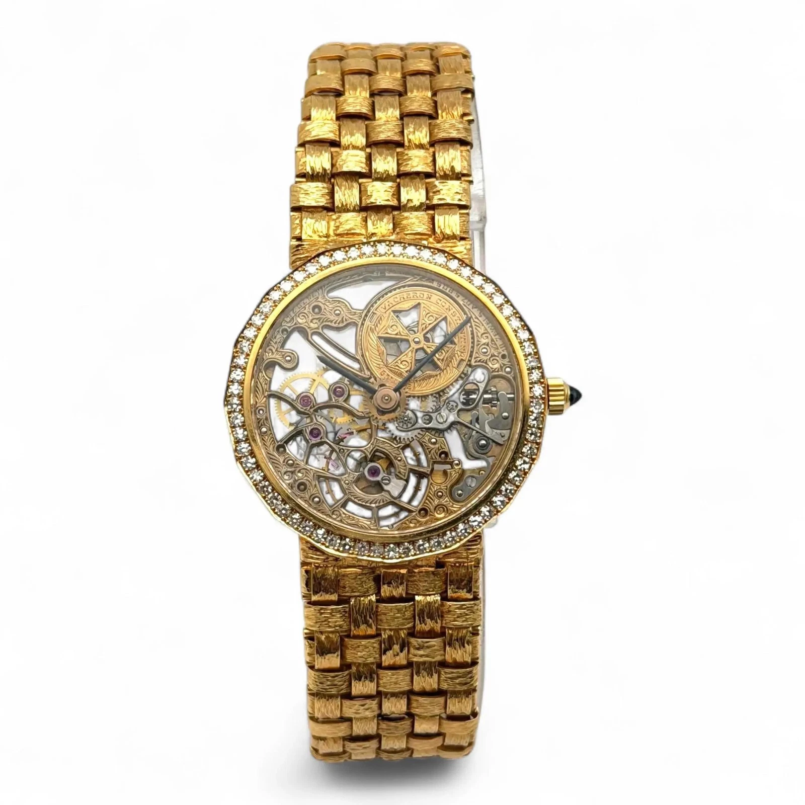 Vacheron Constantin — Vacheron Constantin Patrimony 25.5mm 18K Yellow Gold Diamond Watch 13508/206