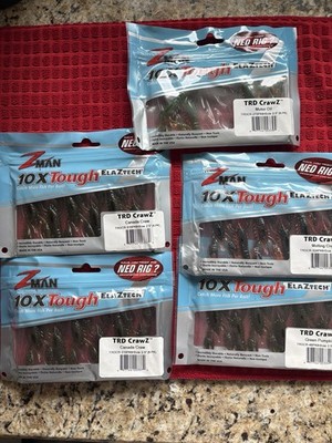 5 Packs (4 New) z-man zman trd Crawz FISHING lures READ DESCRIPTION