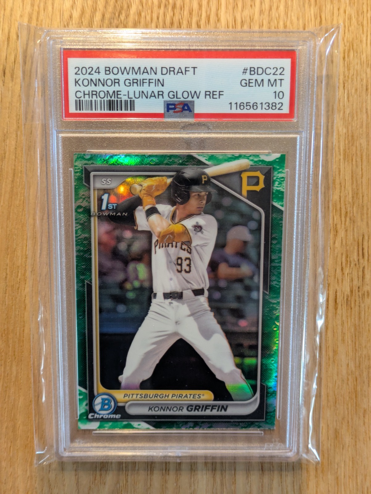 Konnor Griffin 2024 Bowman Draft CHROME LUNAR GLOW REFRACTOR #BDC22 PSA10