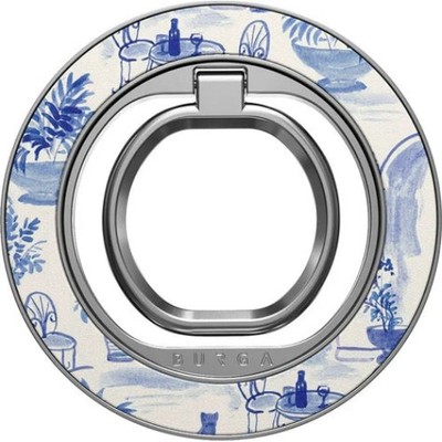 Finger-Magnet-Halterung / Ständer Burga Halterung Weiß mit Blauem Muster