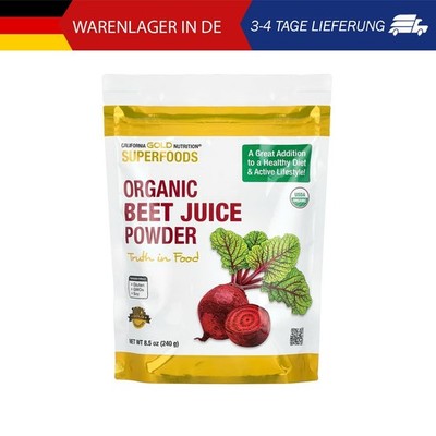 California Gold Nutrition, Superfoods, Organic Beet Juice Powder, Bio-Rote-Bete-
