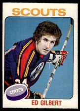 1975-76 O-Pee-Chee Ed Gilbert Rookie Kansas City Scouts #370
