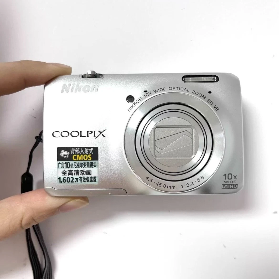 Nikon COOLPIX S6300 Digital Camera 16.0MP 10x Optical Zoom Silver