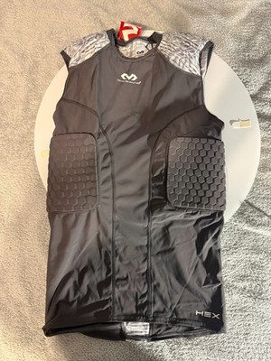NWT Men's Size Medium McDavid HEX Sleeveless 5-Pads Charcoal Shirt