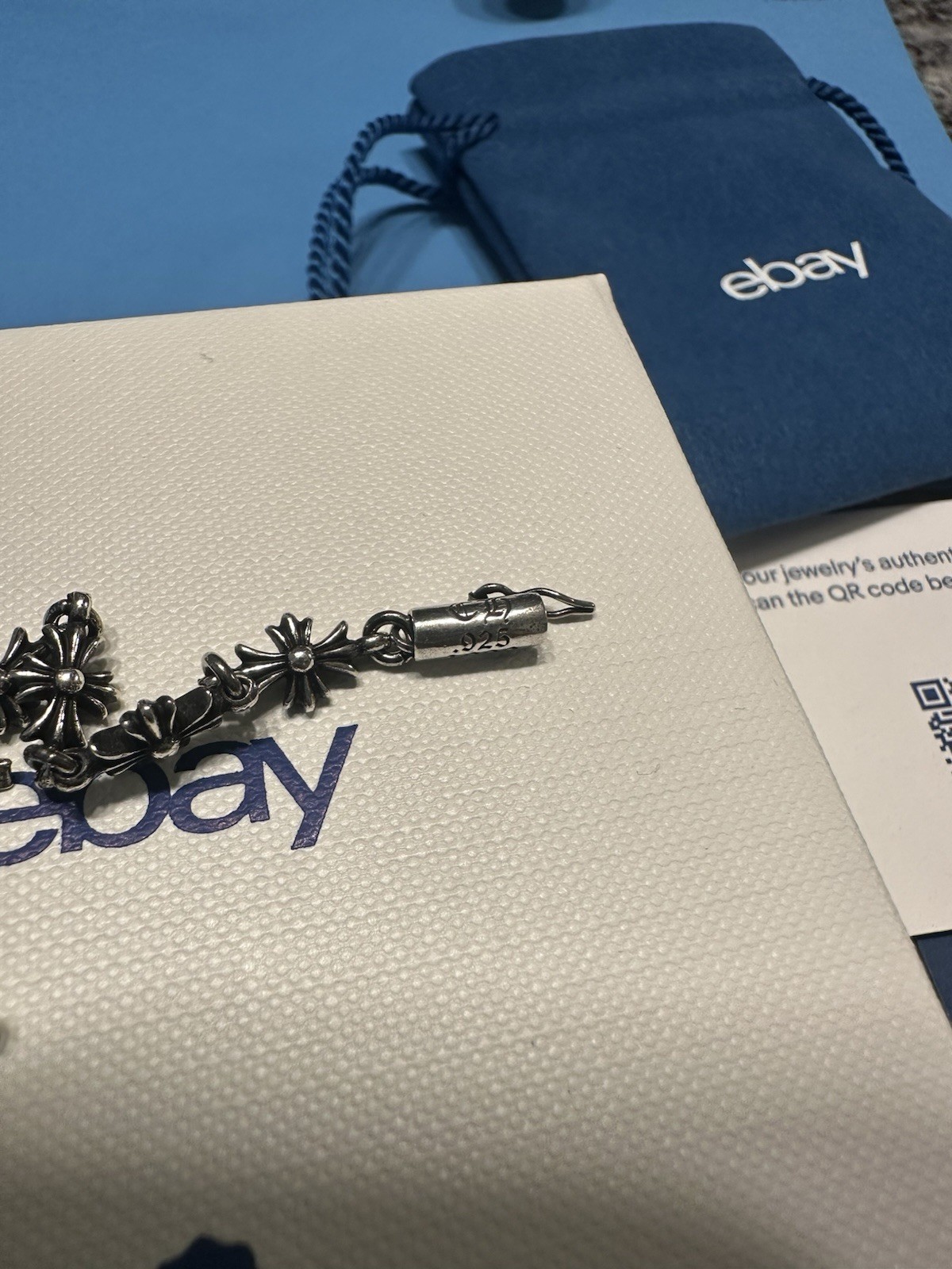 chrome hearts tiny e bracelet Silver Authenticate… - image 4