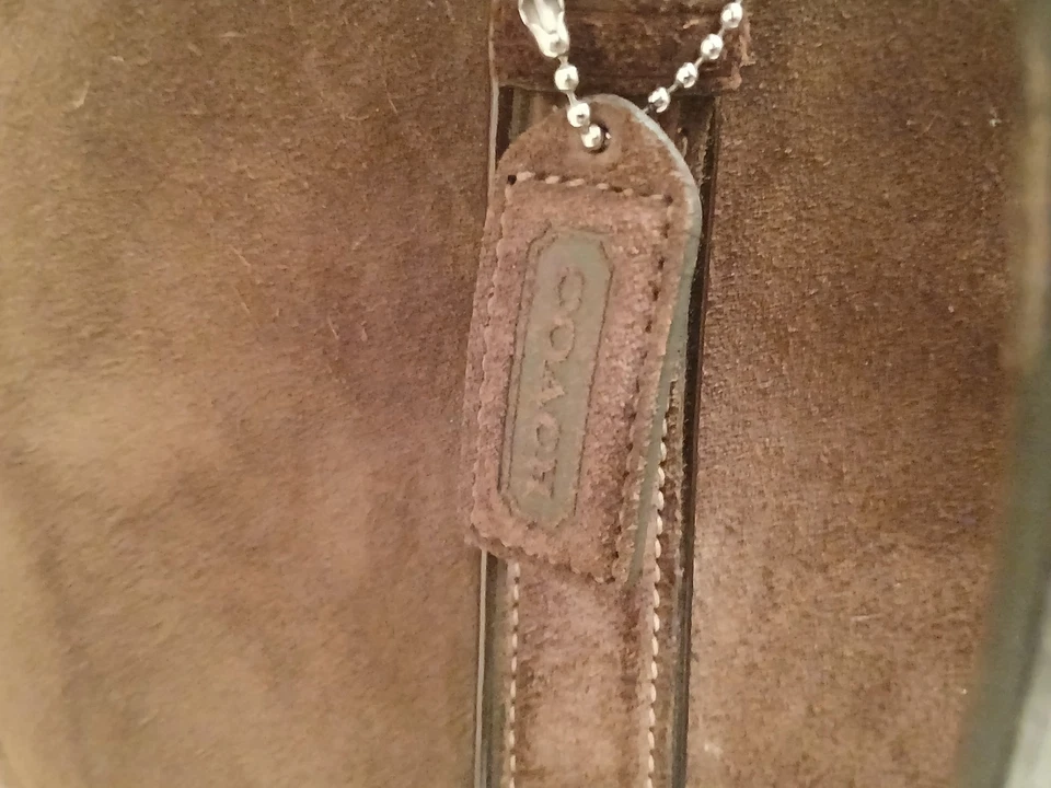 Vintage Authentic Brown Suede Coach Bag Purse (Medium Sized) - Image 3 of 4