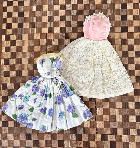 TWO Vintage Barbie Dresses, Custom, Unknown Maker, Circa 1964, Very Good