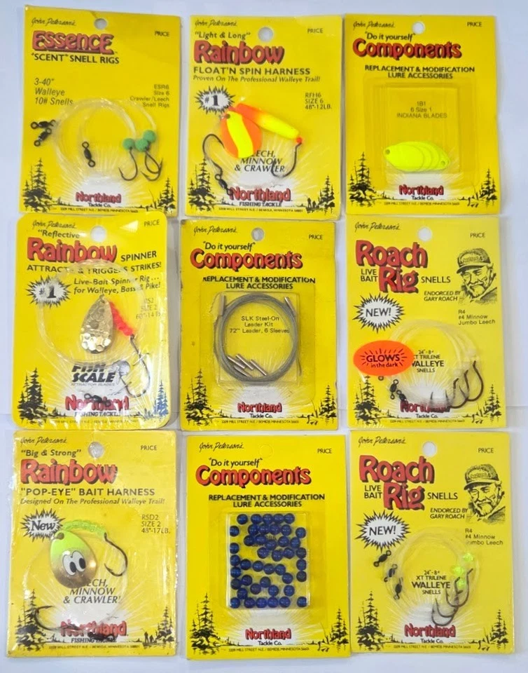 9 Northland Retail Pckgs Snells Spinner Bait Blades Float'n Spin Steel Leader - Image 2 of 4