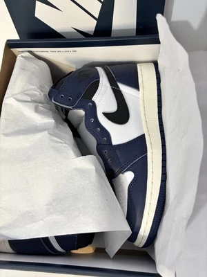 Nike Air Jordan 1 Retro High OG GS Youth 4.5 FD1437-401 Midnight Navy/White New