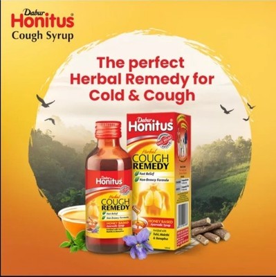 Dabur Kräuter Ayurvedischer Sirup Honitus Husten und Erkältung 200ml   