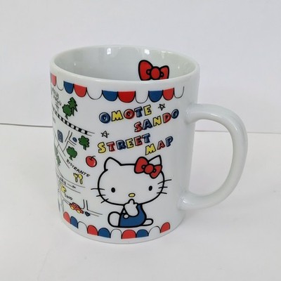 Hello Kitty Omotesando Harajuku Ceramic Mug Rare Unique 