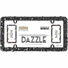 Dazzle License Plate Frame Black 16150 New 25 For A Pair