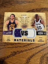 Mark Eaton vs David Robinson 2009-10 Upper Deck Dual Materials /570 Spurs Jazz