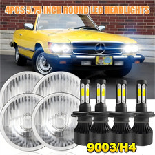 4pcs 5.75 5-34 Led Headlights Hi-lo Beam For Mercedes-benz 380sl 450sl 560sl