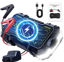 Car Jump Starter with Air Compressor 10000mAh Battery Jumper Box Charger Booster