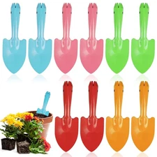 Mini Colorful Trowel Metal Garden Hand Shovels, 10 pcs Garden Tools for Teens...