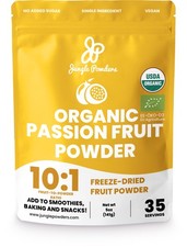 Passion Fruit Powder Organic 5 Ounce Bag, EU USDA Certified For Smoothies