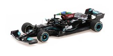 Minichamps 1:43 MERCEDES W12 LEWIS HAMILTON 1ST BRAZILIAN GP 2021 WITH FLAG
