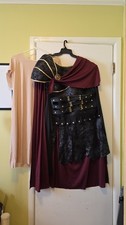 Men's Adult Roman Gladiator with Arm and Leg Accessories Costume Cosplay Size L