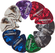Pearl Celluloid Guitar Pick 10 Pack, Medium Gauge .73Mm 