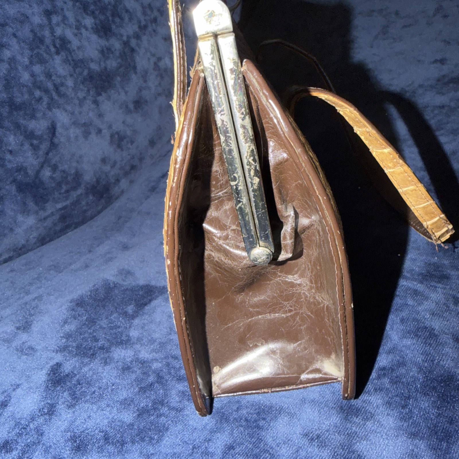 Vintage Python Purse Genuine Leather Handbag - image 5