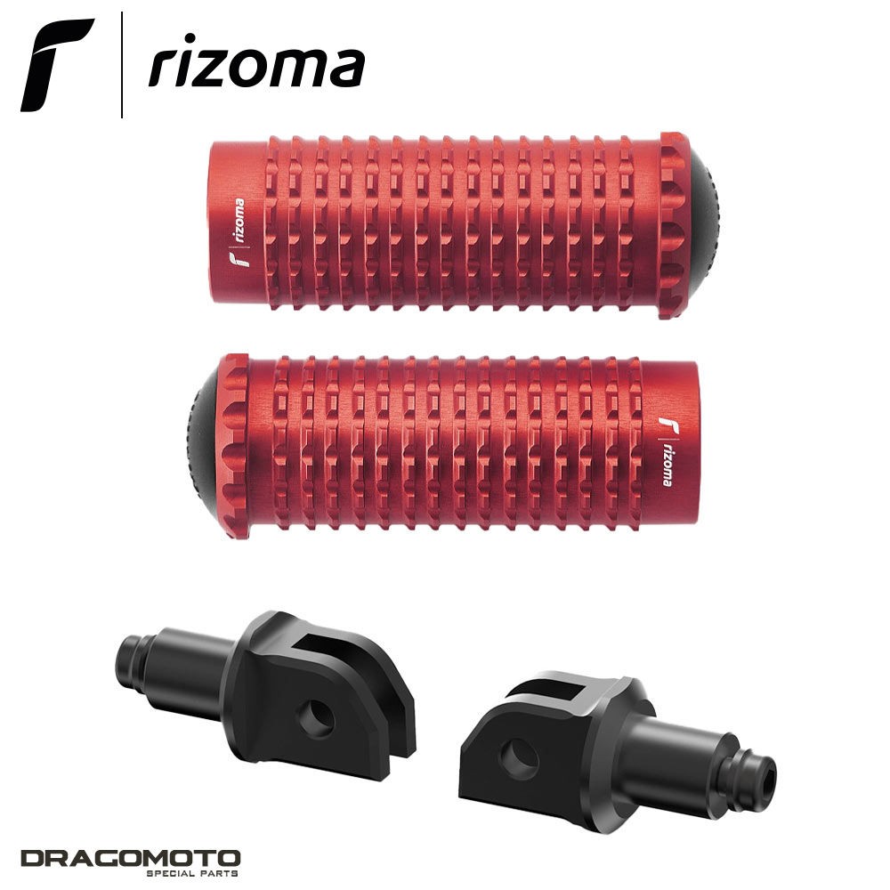 Pegs EXTRÊMES Rizoma rouge sur circuit pour pilote de Triumph Daytona 675 R