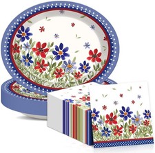 50Pcs American 4th of July Independence Party Oval Paper Independence Day