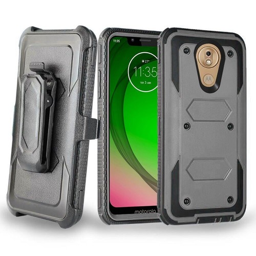 GSA Hexagon 3-in-1 Holster Case für Moto G7 Play - Grau/Schwarz - Bild 1 von 1