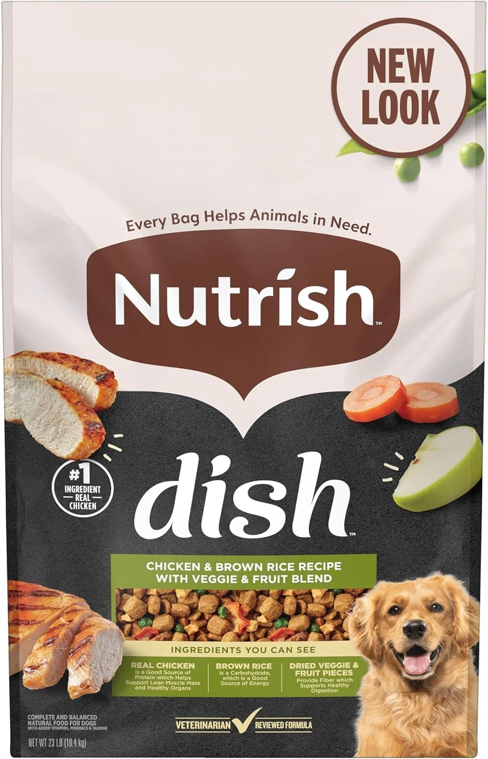 Premium Dry Dog Food Chicken & Brown Rice Recipe W/ Veggies & Fruit 23 Pounds