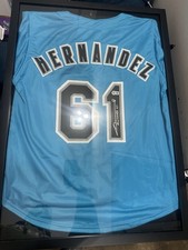 Livan Hernandez Autographed Custom Jersey. Florida Marlins. Beckett Cert. XL.