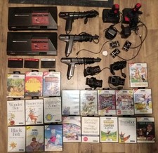 Sega Master System Huge Bundle 2 Consoles 28 Games 4 Controllers 3 Guns Job lot