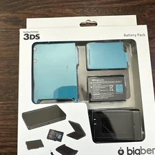 Kit Replacement Battery Rechargeable Blue Console Nintendo 3DS+Cradle Charge New