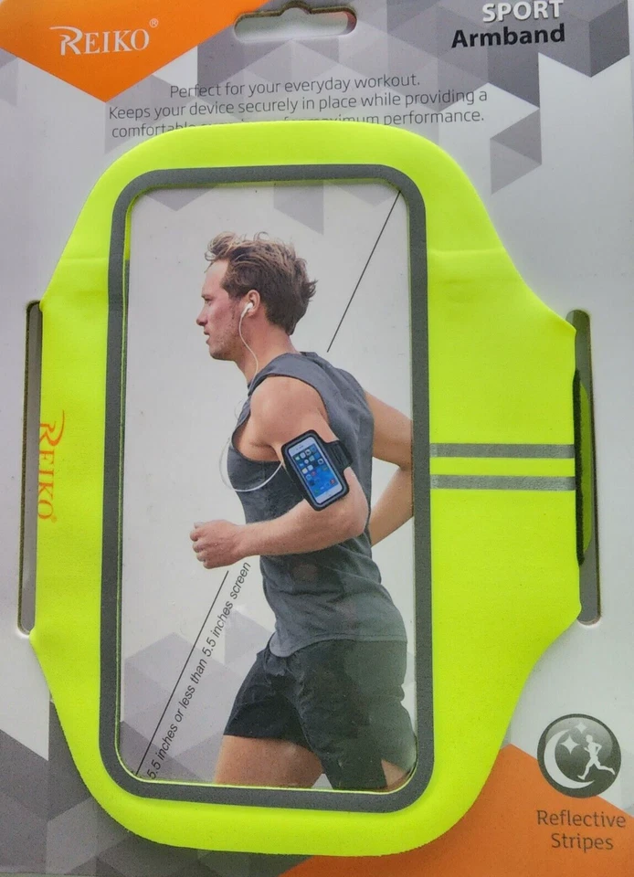 Reiko Running Sports Armband With Touch Screen 5X3X0.5 Inches Device In Green - Image 3 of 4