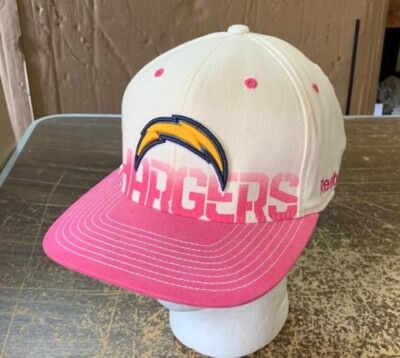 San Diego Chargers NFL Reebok Onfield Flexfit Pink White Hat Cap Size  S/M
