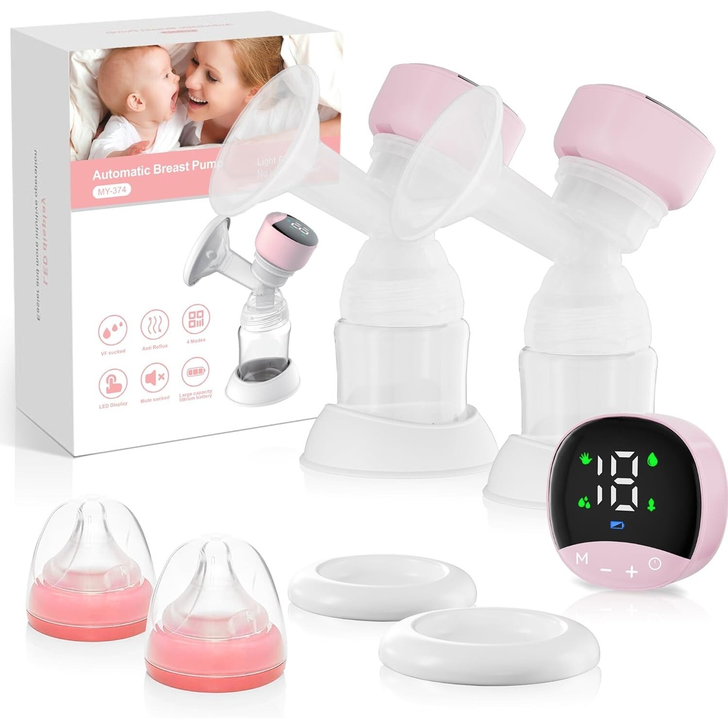 Wireless Wearable Breast Pump with 24mm Sealed Flange & 4 Modes for Comfort-image