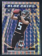 2022 Mosaic Drake London Rookie Blue Chips Silver Mosaic Prizm RC #BC-6 Falcons