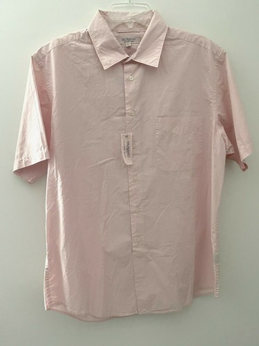 MURANO Short Sleeve Button-Front Dusk Pink Color Shirt Size: Large - Afbeelding 1 van 7