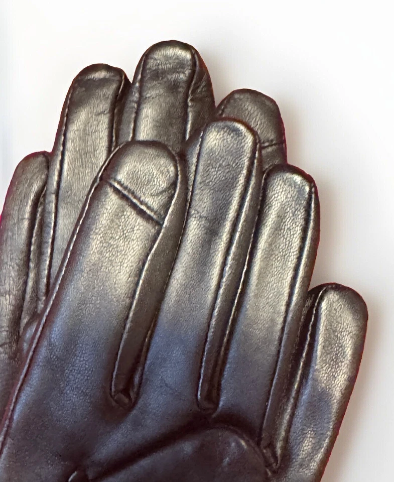 Guantes de cuero negros Fownes Brothers forrados en cachemir Touchpoint Tech talla 6,5 NUEVO Foto 4 de 4