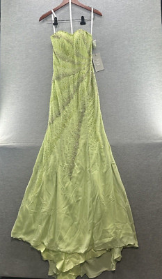 RIVA DESIGNS - Vintage Mint Green Sweetheart Strapless Long Dress Size 6