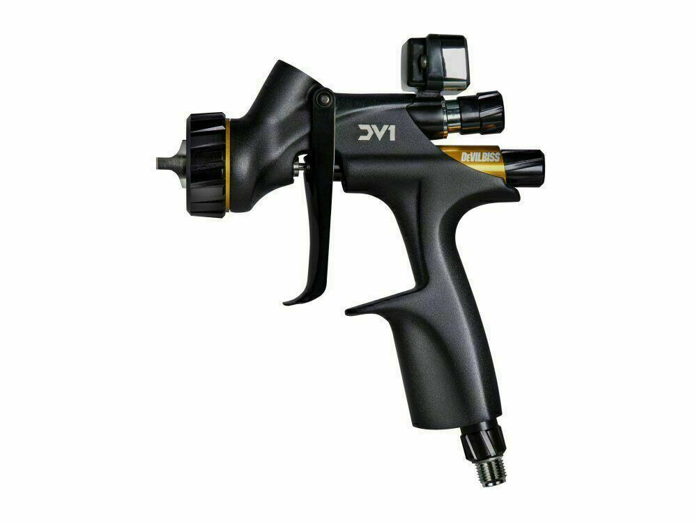 DeVilbiss DV1 Clear Coat & Base Coat Digital Spray Gun Set – 2021 Model, 1 Year Warranty