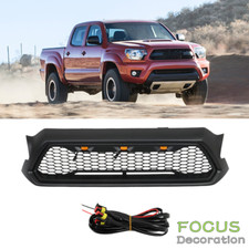 Front Bumper Grill Matte Black Grille W Led Lights For Toyota Tacoma 2012-2015