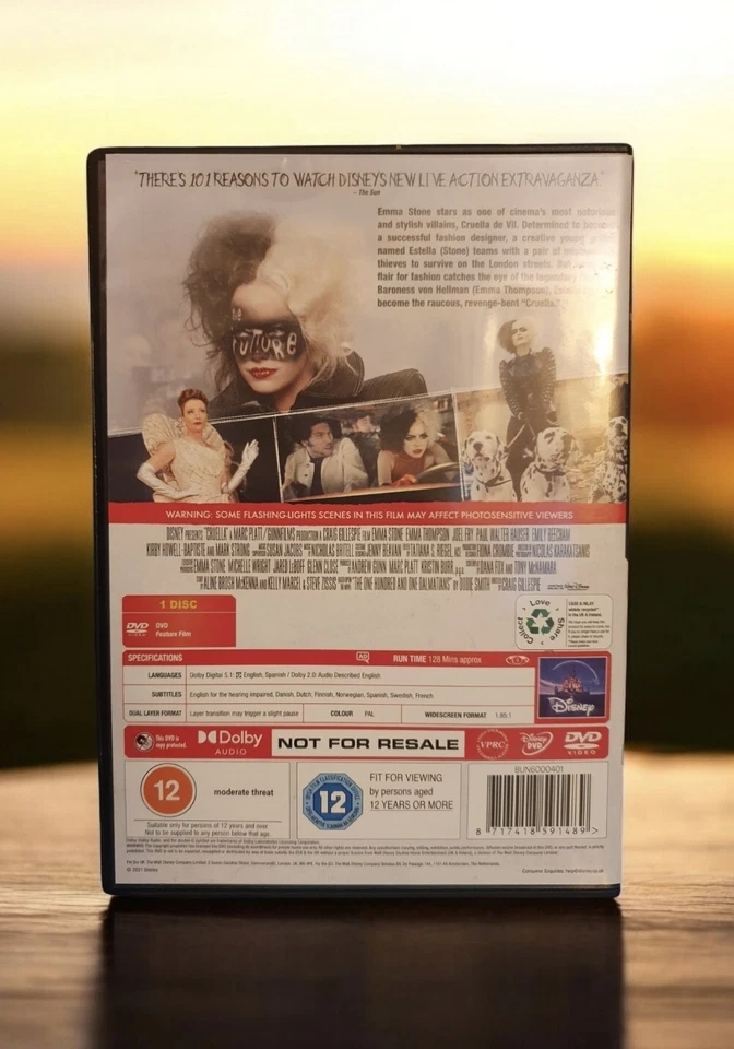Cruella dvd Brand New P&P Free - Image 2 of 2