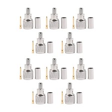 10x Mini-UHF Male Crimps Connector For RG-58/U Cable Radio Antenna 50 Ohm